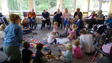 Intergenerational group visits at Linlithgow care home